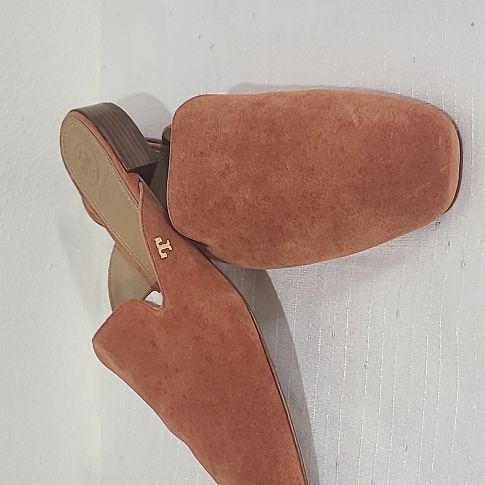 Tory Burch  leather dessert spice color mules.